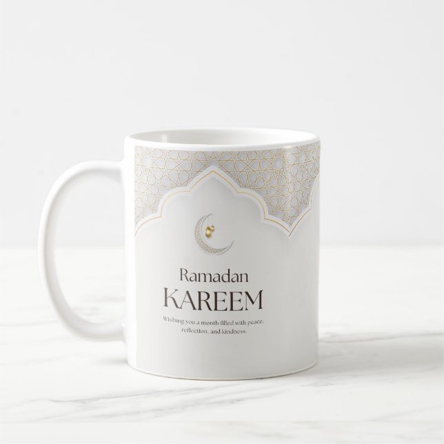 Caneca De Café Ramadan Kareem Lantern & Crescent Art (Esquerda)