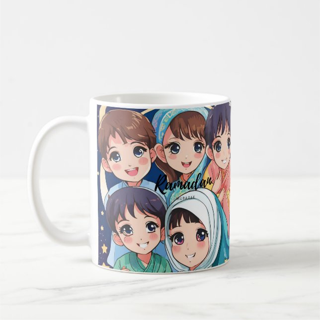 Caneca De Café Ramadan Mubarak Anime Mug (Esquerda)