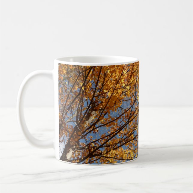 Caneca De Café Ramais das Folhas de Maple II Orange Autumn (Esquerda)