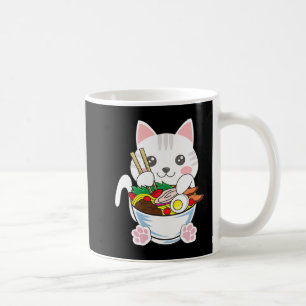 Caneca De Café Ramen Cat Anime Bowl Kawaii Neko Comida japonesa G