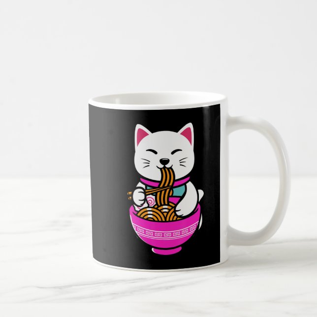 Caneca De Café Ramen Cat Anime Neko Gift Kawaii (Direita)
