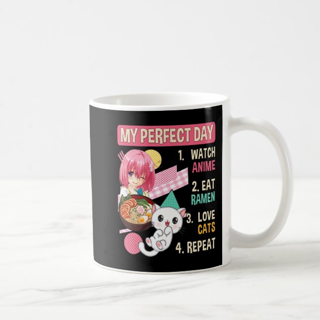 Caneca De Café Ramen Cat Kawaii Anime Comida Japonesa Girls Offic (Direita)