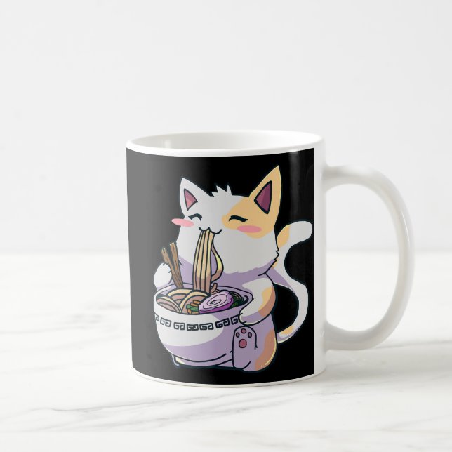 Caneca De Café Ramen Cat Kawaii Anime Gift Japonês (Direita)