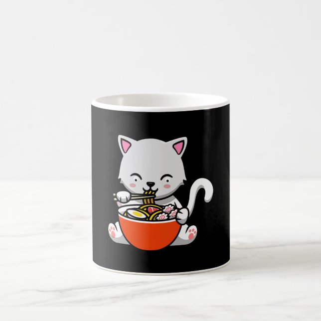 Caneca De Café Ramen Cat Kawaii Sushi Anime Gift Japonês (Centro)