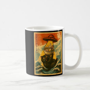 Caneca De Café Ramen de Gato Engraçado Anime Japonês Ufo Homens M
