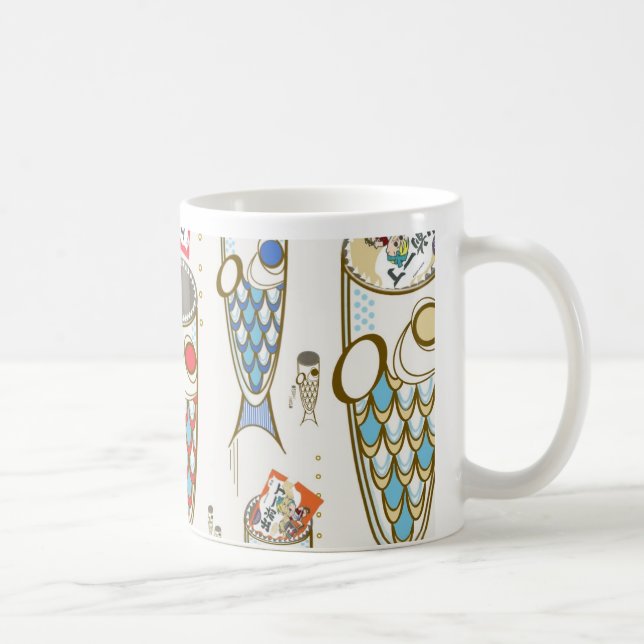 Caneca De Café Ramen Peixe Monstro Do Oceano (Direita)