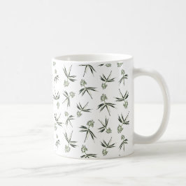 Caneca De Café Ramificações verdes amigáveis - padrão uniforme Ca