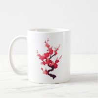 Ramo de Árvore de Cerejeira Japonesa Rosa Delicado