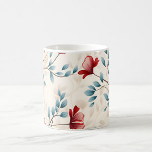 Caneca De Café Ramo Floral Botânico Elegante