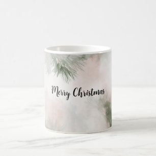 Caneca De Café Ramos de Árvore de Natal Pinheiro
