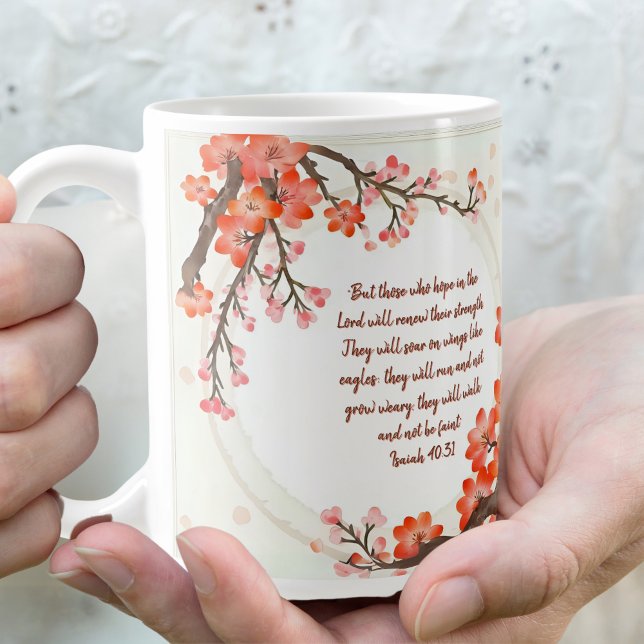 Caneca De Café Ramos do Florescer do Pomar (Criador carregado)