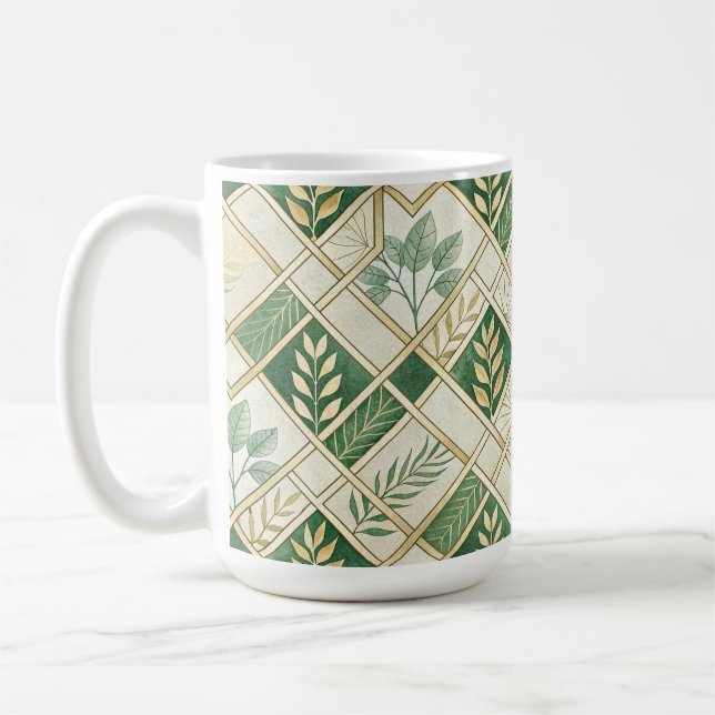 CANECA DE CAFÉ RAMOS E VIDES IRLANDESES VERDES E DOURADOS (Esquerda)