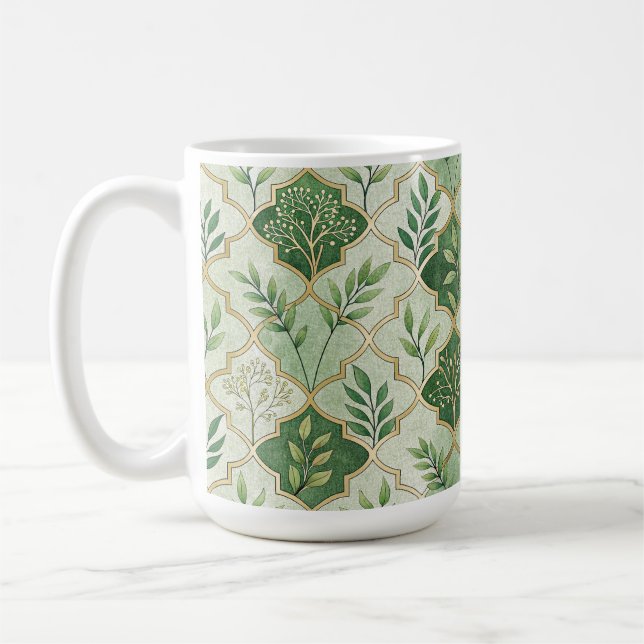 CANECA DE CAFÉ RAMOS E VIDES IRLANDESES VERDES E DOURADOS (Esquerda)
