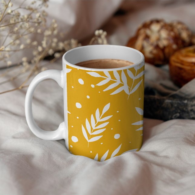 Caneca De Café Ramos mágicos - amarelo (Criador carregado)