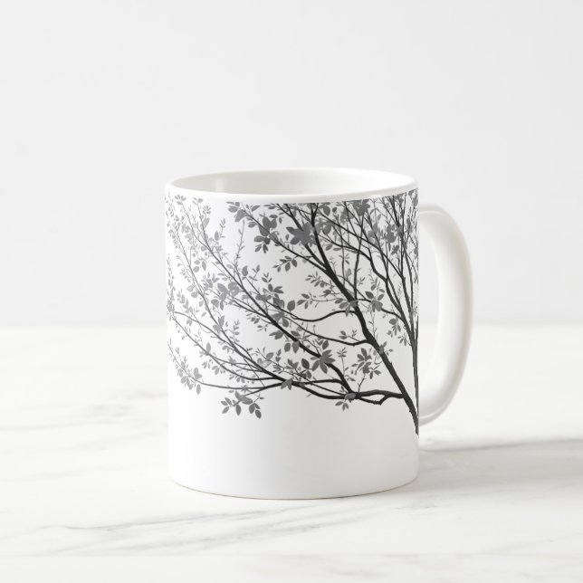 Caneca De Café Ramos Preto Branco (Frente Esquerda)