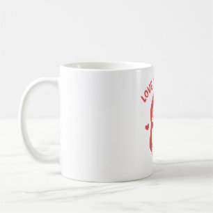 Caneca De Café Rapariga Abraçando Se Ama