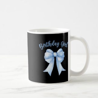 Caneca De Café Rapariga de Aniversário Arco de Coquetel Azul Y2k
