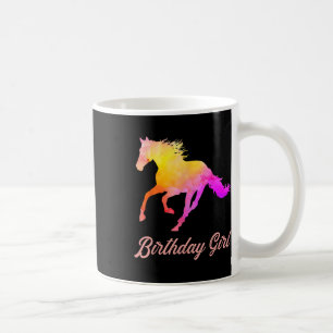 Caneca De Café Rapariga de Aniversário Cavalo Amadurece Aquarela