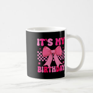 Caneca De Café Rapariga de aniversário Rosa Coquette Aestética Ar