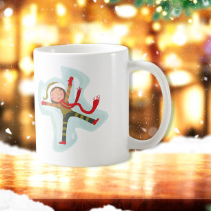 Caneca De Café Rapariga de Anjo de Neve Bonita