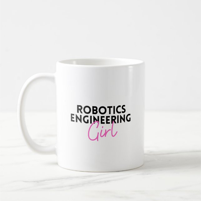 Caneca De Café Rapariga de Engenharia Robótica (Esquerda)