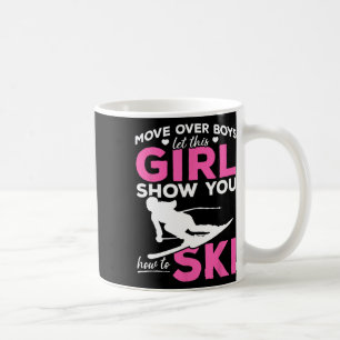 Caneca De Café Rapariga De Esqui Se Mover Sobre Meninos Deixe Ess