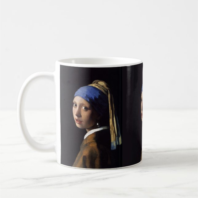 Caneca De Café Rapariga de Johannes Vermeer com pérolas (Esquerda)