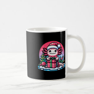 Caneca De Café Rapariga de Natal Axolotl Santa Hat Kids Xmas Axo