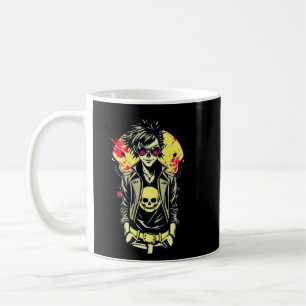 Caneca De Café Rapariga do Crânio Rebelde - Teto Retro