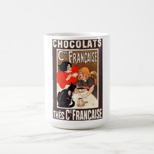 Caneca De Café Rapariga e Gato, Poster vintage, Alexandre Steinle