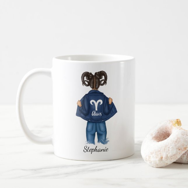 Caneca De Café Rapariga Personalizada Jean (Com Donut)