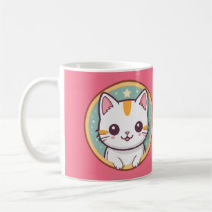 Caneca De Café Rapariga Que Adora Festa de aniversário De Gatinho