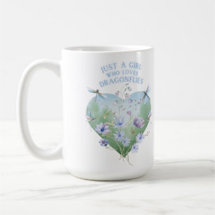 Caneca De Café Rapariga Que Ama Dragonflies Mug
