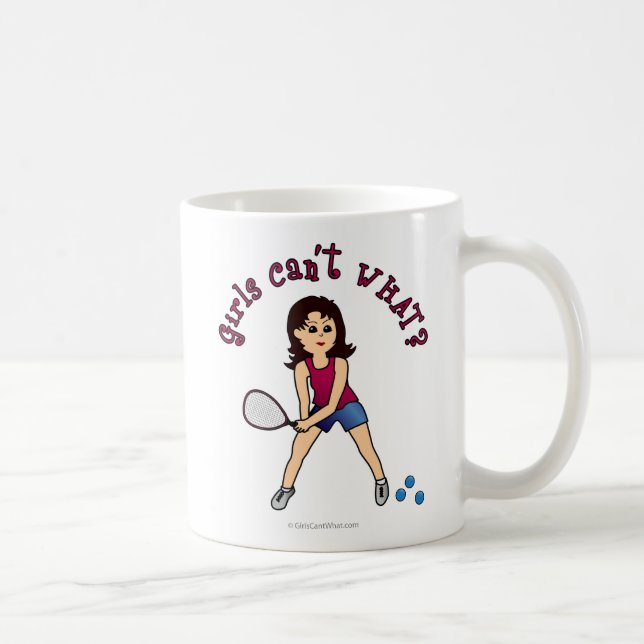 Caneca De Café Rapariga Racquetball (Claro) (Direita)