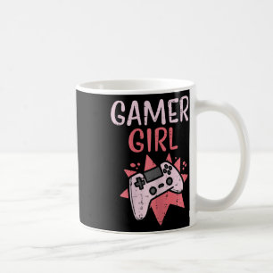 Caneca De Café Rapariga Rosa Game Controller Gaming Mulheres