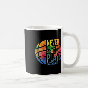 Caneca De Café Raparigas Hoops Nunca Subestimam Uma Garota Que Jo