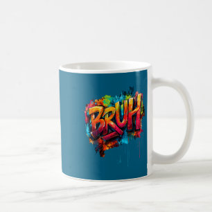 Caneca De Café Rapazes Bruh Meme Dito Divertido Adolescentes Graf