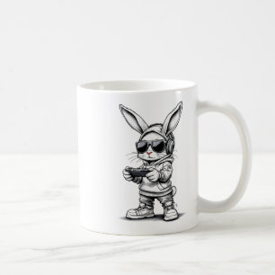 Caneca De Café Rapazes Rostos De Jogo Com Envolvimento De Coelhin
