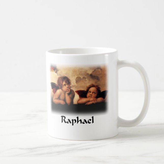 Caneca De Café Raphael Sanzio - anjos (detalhe) (Direita)