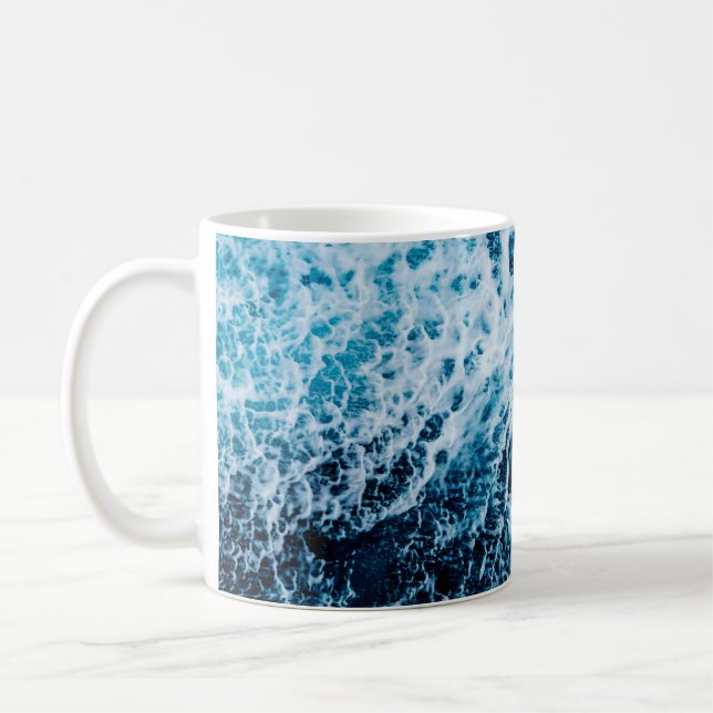 Caneca De Café Rapid sea while sailing ship. Dramatic and picture (Esquerda)