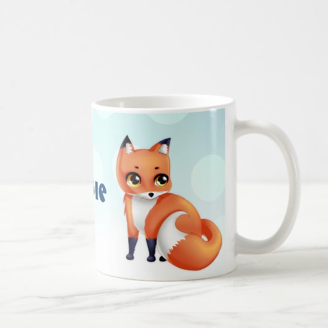 Caneca De Café Raposa bonito dos desenhos animados de Kawaii (Direita)