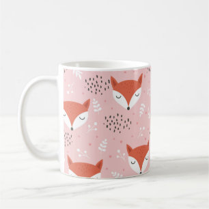 Caneca De Café Raposa-branca, sem soldadura, floresta desenhada p