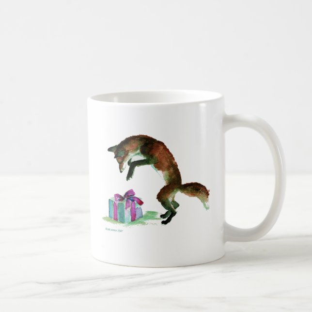 Caneca De Café raposa com presente (Direita)