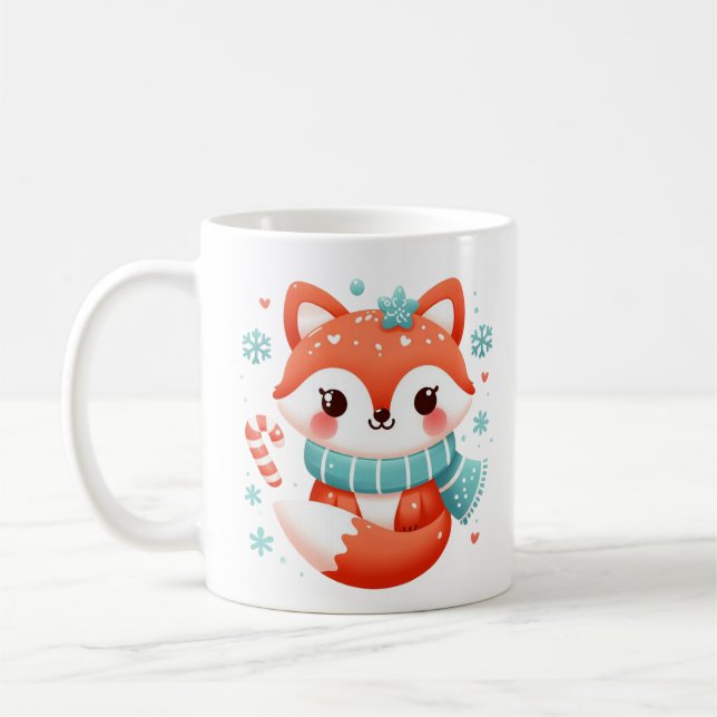 Caneca De Café Raposa de inverno fresca (Esquerda)