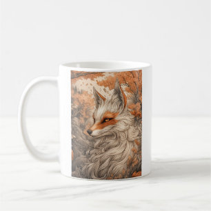 Caneca De Café Raposa de Kitsune Japonesa