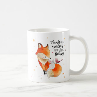 Caneca De Café Raposa doce com lebre e aviária dito doce