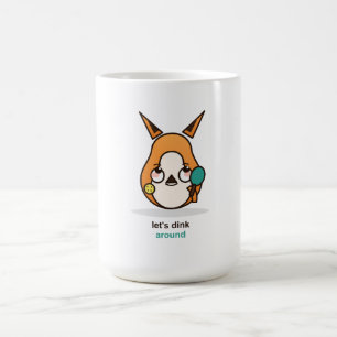 Caneca De Café Raposa Engraçada de Pickleball Deixa Dink Por Aí