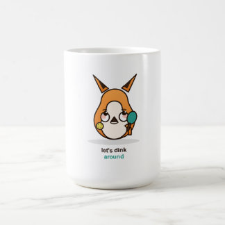 Caneca De Café Raposa Engraçada de Pickleball Deixa Dink Por Aí
