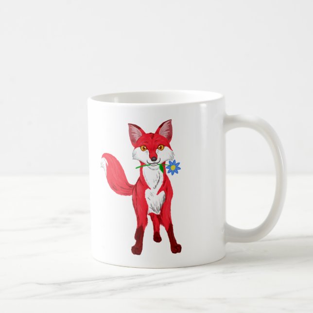 Caneca De Café Raposa Feliz (Direita)