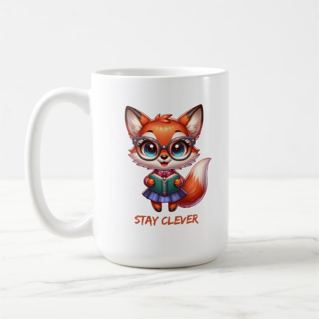 Caneca De Café Raposa Inteligente-Amante de Livros (Esquerda)